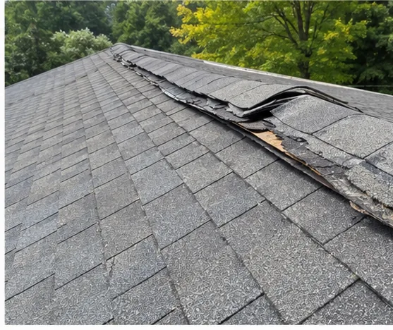 Aged worn asphalt shingle roof in Burnsville MN