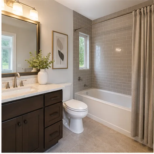 Bathroom vanity and fixtures inspected in a Burnsville home