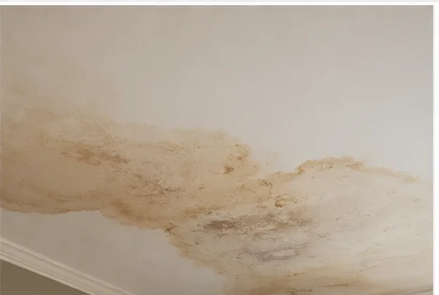 Ceiling water stain indicating a possible roof or plumbing leak