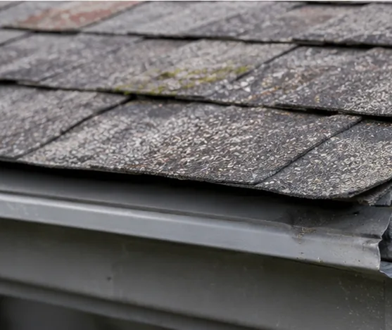 Gutter and eave detail on a Burnsville home roof