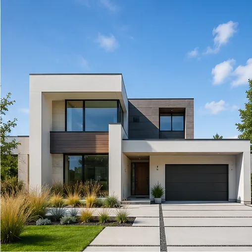 Modern two-story home exterior in Burnsville MN before a home inspection