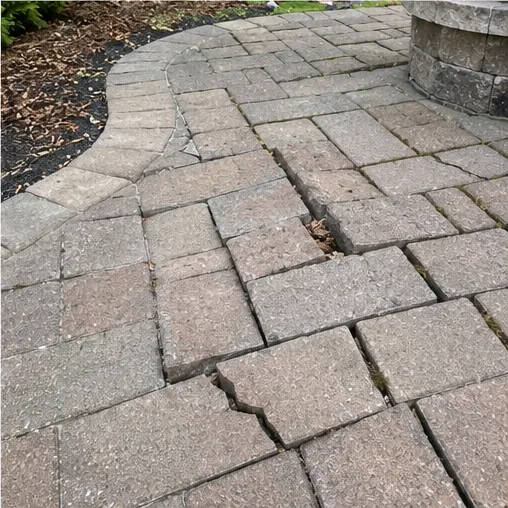 Paver walkway and hardscape at a Burnsville-area home